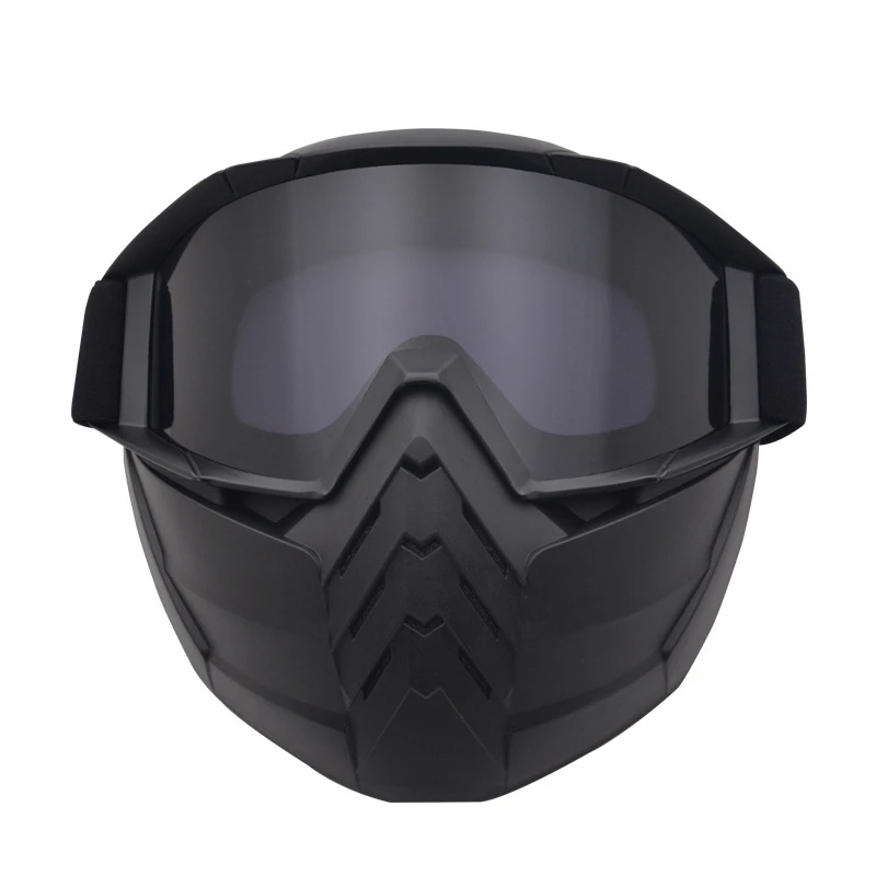 Airsoft Mask With Goggle Lens War Game Adjustable Cycling Motorcycle CS Game Face Mask UV400 Goggles Set Tactical Mask