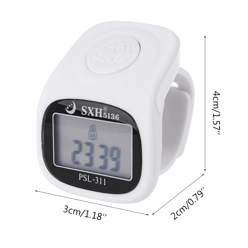 LED Finger Tally Counter Electronic Digital Display Finger Hand Tally Counter Counting Digits Display for People Muslims