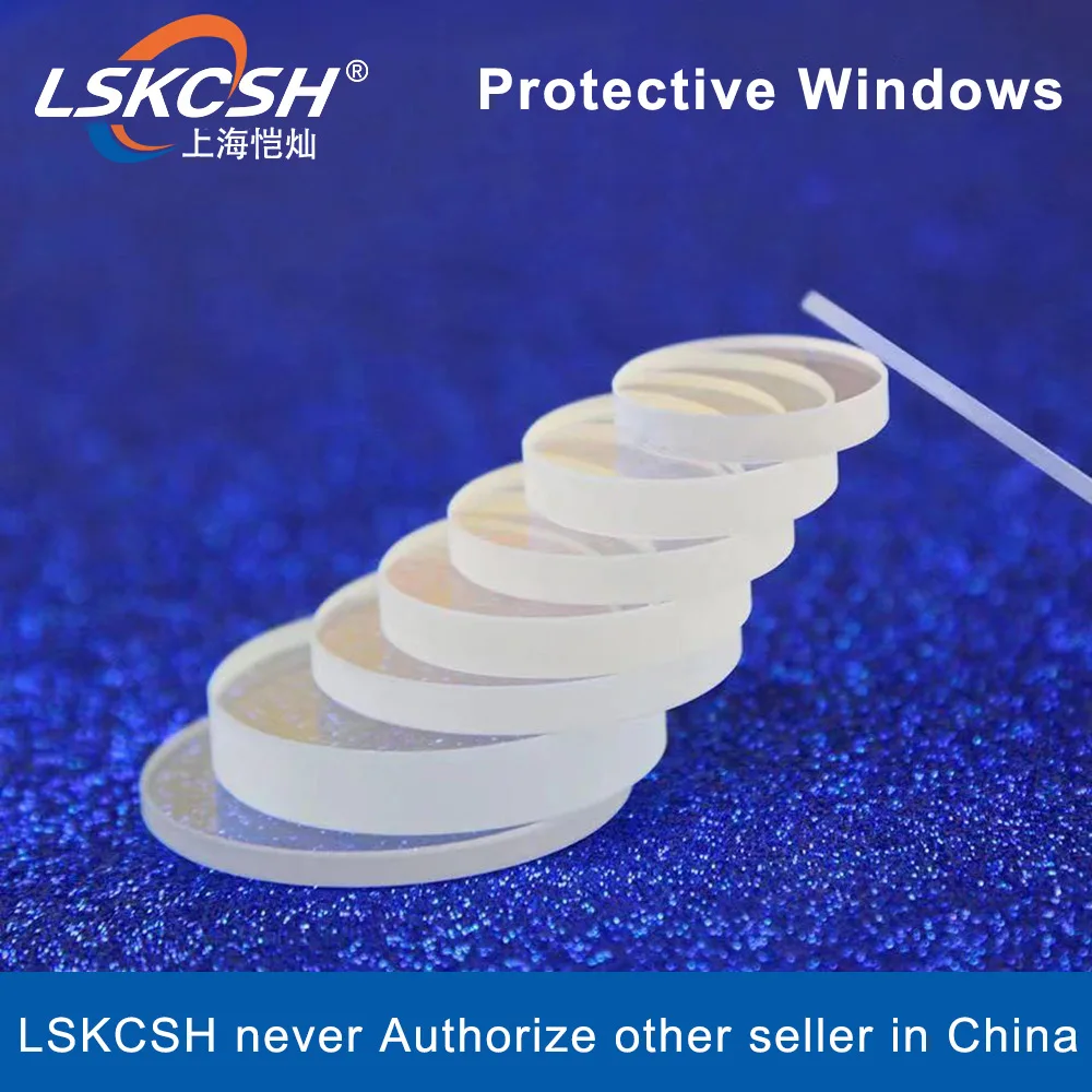 LSKCSH Laser Protective Windows 22.35*4 27.9*4.1 30*5 36*5 37*7 1064nm Quartz Fused Silica For  Raytools WSX Cutting Welding