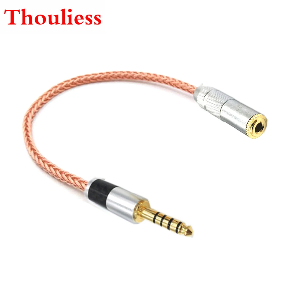 

Thoulies DIY HIFI Single Crystal Copper 4.4mm Balanced Male to 3.5mm Stereo 3pole Female Audio Adapter Connector Cable