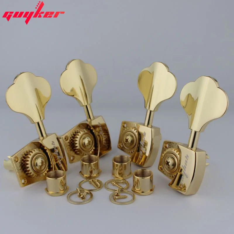 GUYKER high-grade Open Gear Bass Tuners Gear ratio 1:26 Tuning Keys Gold