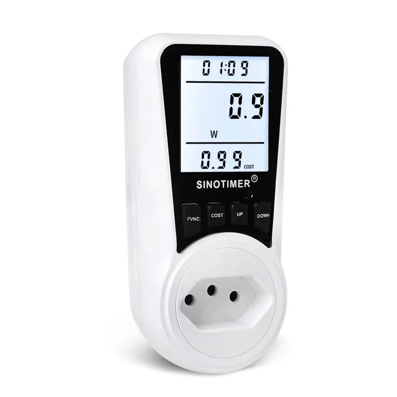 BR Brazil Socket Plug Power Meter Energy Digital Wattmeter kWh Power Consumption Watts Electricity Analyzer Monitor AC 220V 230V