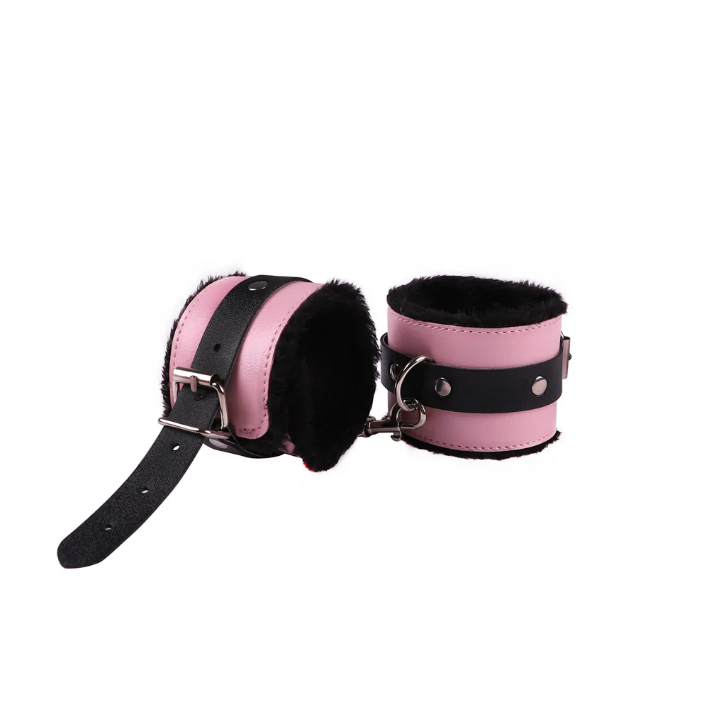 Bdsm Bondage Kit Leather Handcuffs Sets with Whip Nipple Clamps Ball Gag Sex Toys for Women Couples Flirt Games Adult Product