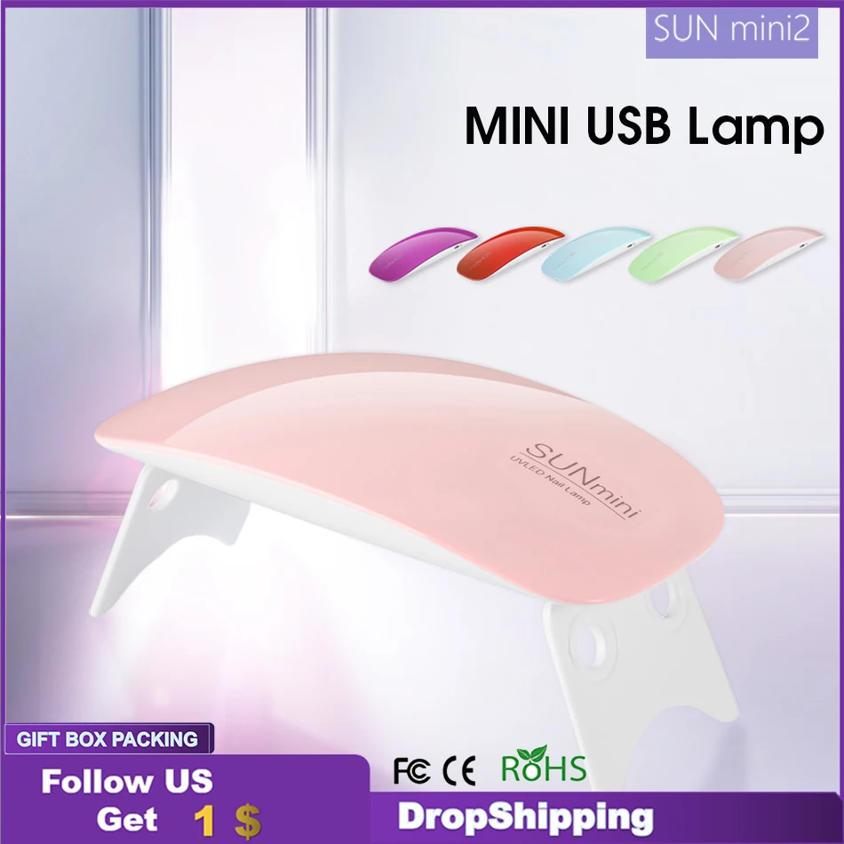 Manicure professionale portatile dell'essiccatore di arte del chiodo del Mini LED della lampada 6W di essiccazione del chiodo di Dropshipping