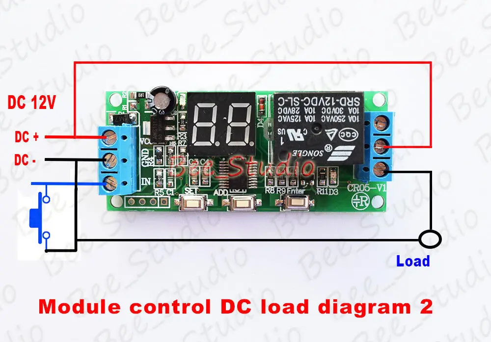 DC 5V/ 12V/ 24V Digital Trigger Multifunction Relay PLC Cycle Turn ON/OFF Timer Module Delay Time Switch LED Display