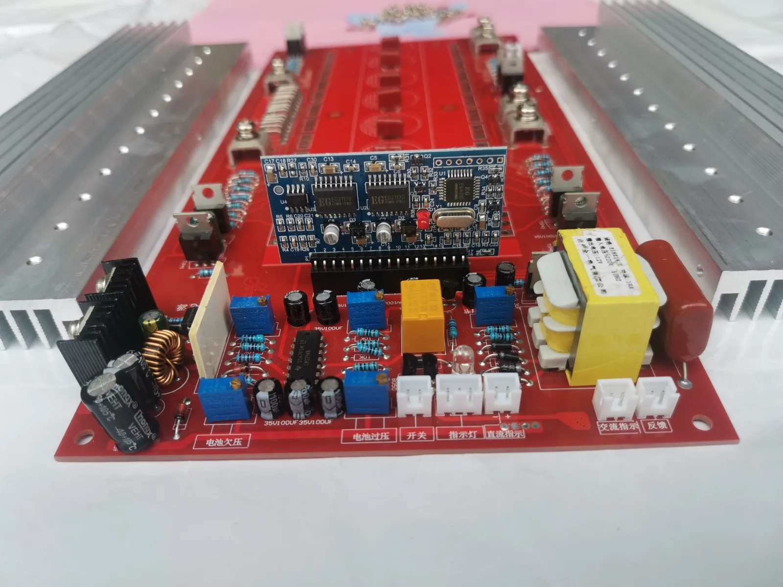 Semi finished main board of sine wave inverter (24 tubes)