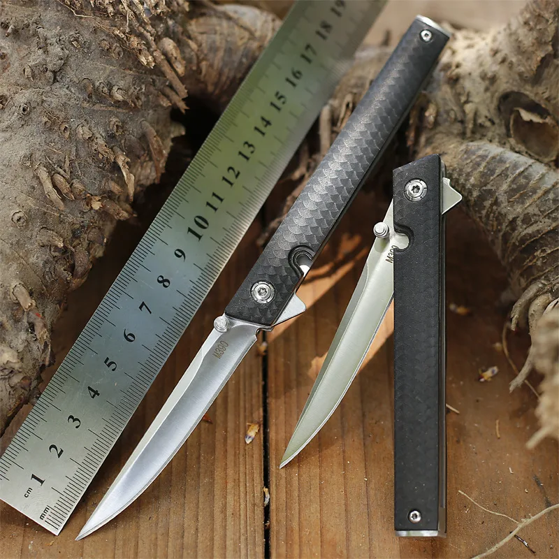 

Mini With Clip M390 Folder Folding Knife Blade Folding Pocket Knife Thread Handle Rescue Outdoor Camping Knives Hunting Survival