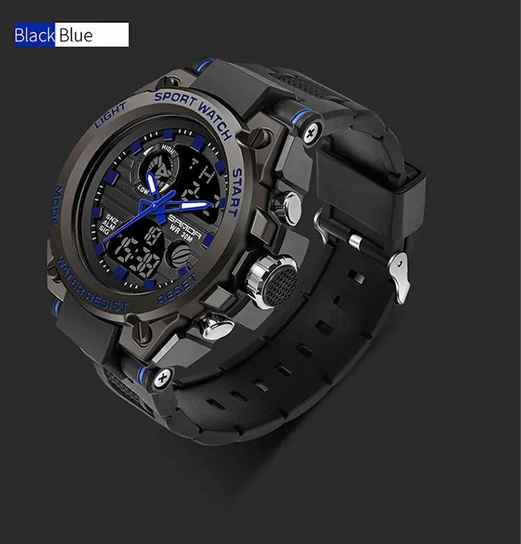 SANDA G Style Men Digital Watch Date Military Sports Watches Waterproof Electronic Wristwatch Mens Clock Orologio Da Uomo 739