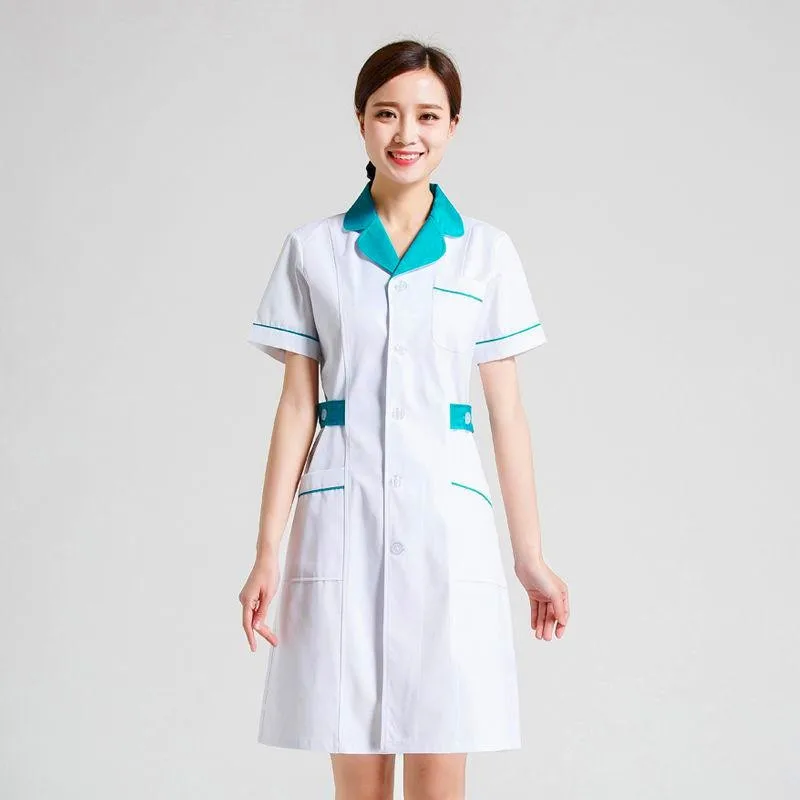 New 2021 Unisex White Coat Lab Coat Hospital Doctor Slim Nurse Uniform Spa Uniform Nursing Uniform Scrubs Medical Uniforms Women