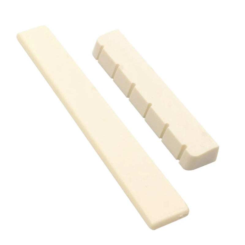 Guitar Bone Bridge Saddle Nut Set 6 Strings Classical Guitar Buffalo Bone Guitarra Replacement Parts