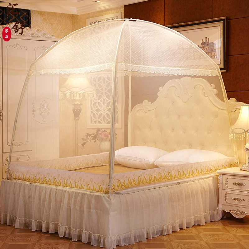 Summer Mosquito Net Student Dormitory Free Installation Princess 1.5 M 1.8m Bed Linen Double Curtains Mosquito Repellent Tent