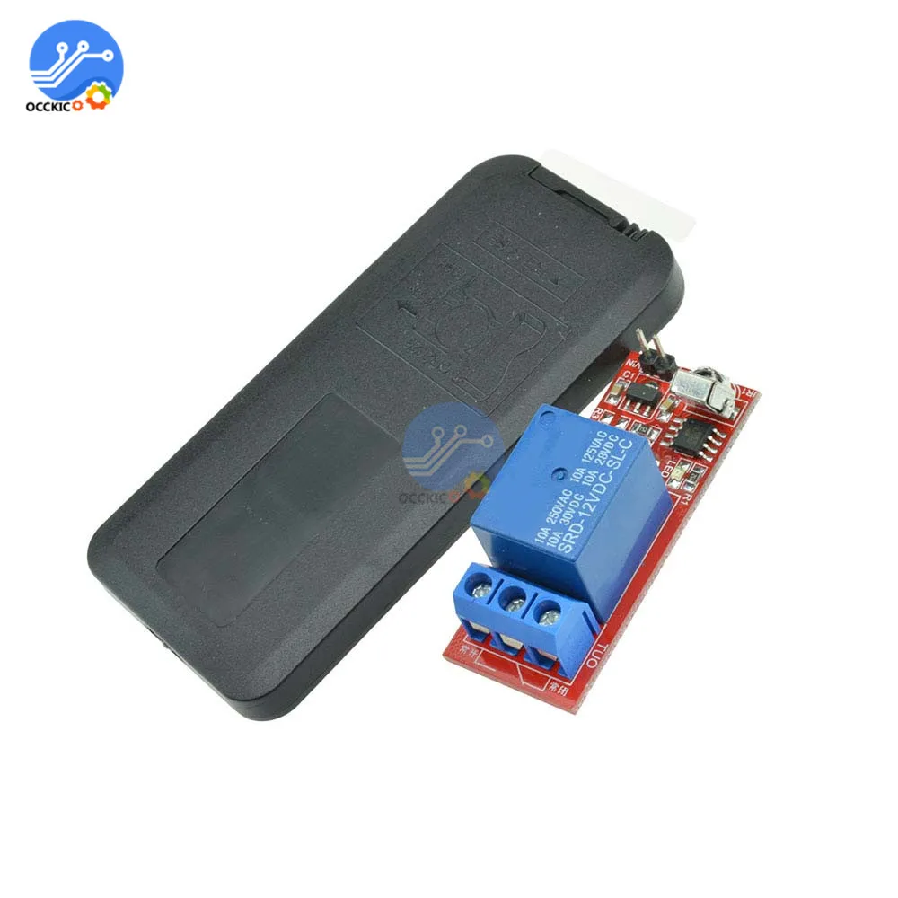 DC 5V 12V 1 Channel Remote Control Relay Module IR Smart Switch Universal Controller for Gate Garage Door open