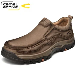 Camel Active Men's Shoes Autumn Outdoor Wearable Non-slip Matte Genuine Leather Daily Large Casual Man Shoes Cowhide Footwear