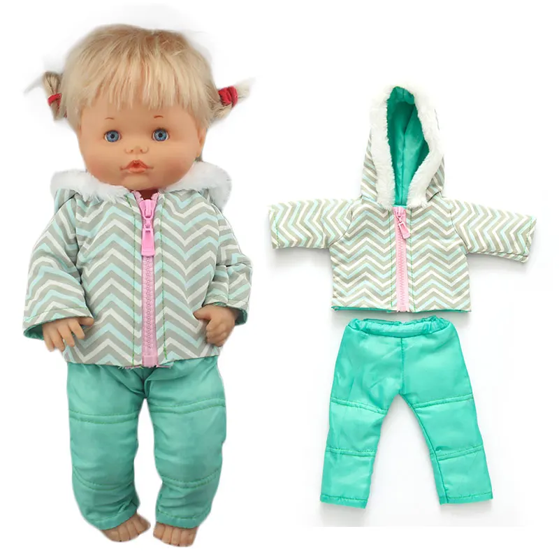 2022 Winter Down Suit Wear For 42 cm Nenuco Doll 17 Inches Baby Girl Doll Clothes