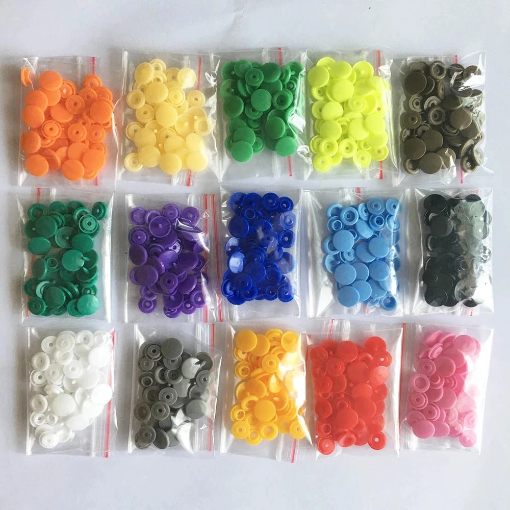 10-100Sets KAM T5 Plastic Snaps Button For Baby Clothes Fasteners Bag Folder Dark Buckle Button Resin Garment Accessories