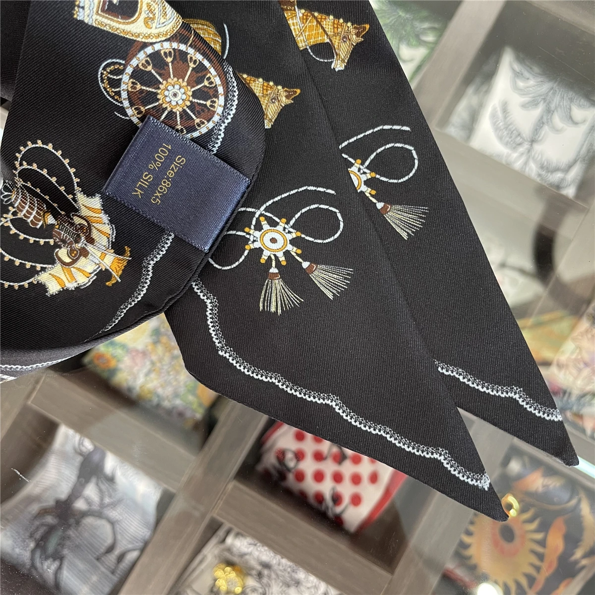 Foulard en soie 100% pour femmes, petit cheval, Design de mode, soie de mûrier naturel, marque, Foulard, sac de cheveux, écharpes