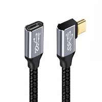 CY Angled Cable 10Gbps 100W Female Extension Data Left & Right USB-C USB 3.1 Type C