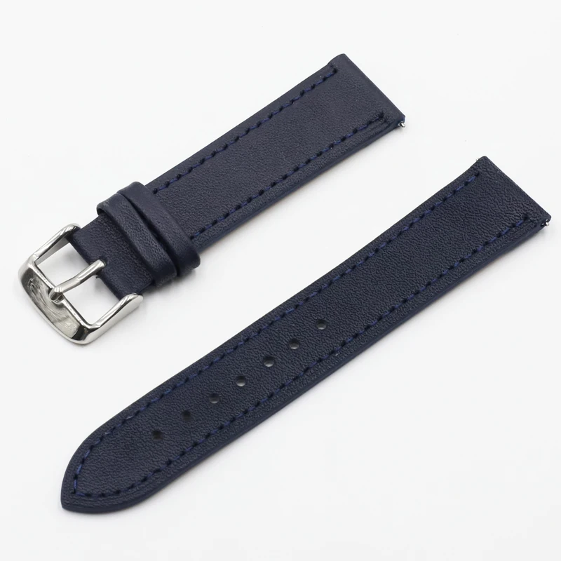 High Quality Retro Watch Strap Band 18mm 20mm 22mm 24mm Leather Watchbands Gray Black Brown Blue for Men Watch Accessories