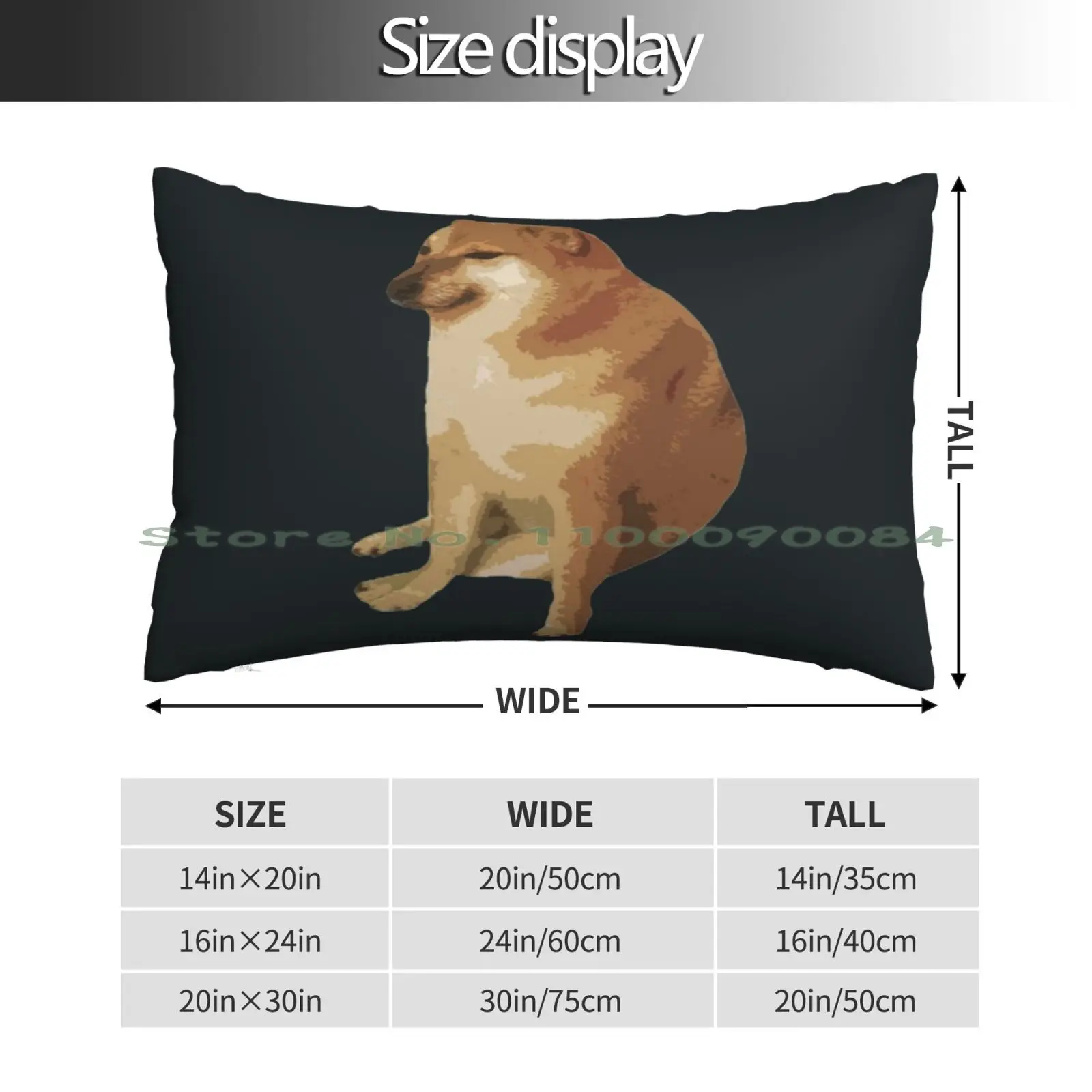 Cheems Dog Pillow Case 20x30 50*75 Sofa Bedroom Lotus Auto Lotus Super Seven Caterham Seven Lotus Exige 380 Lotus Price Lotus