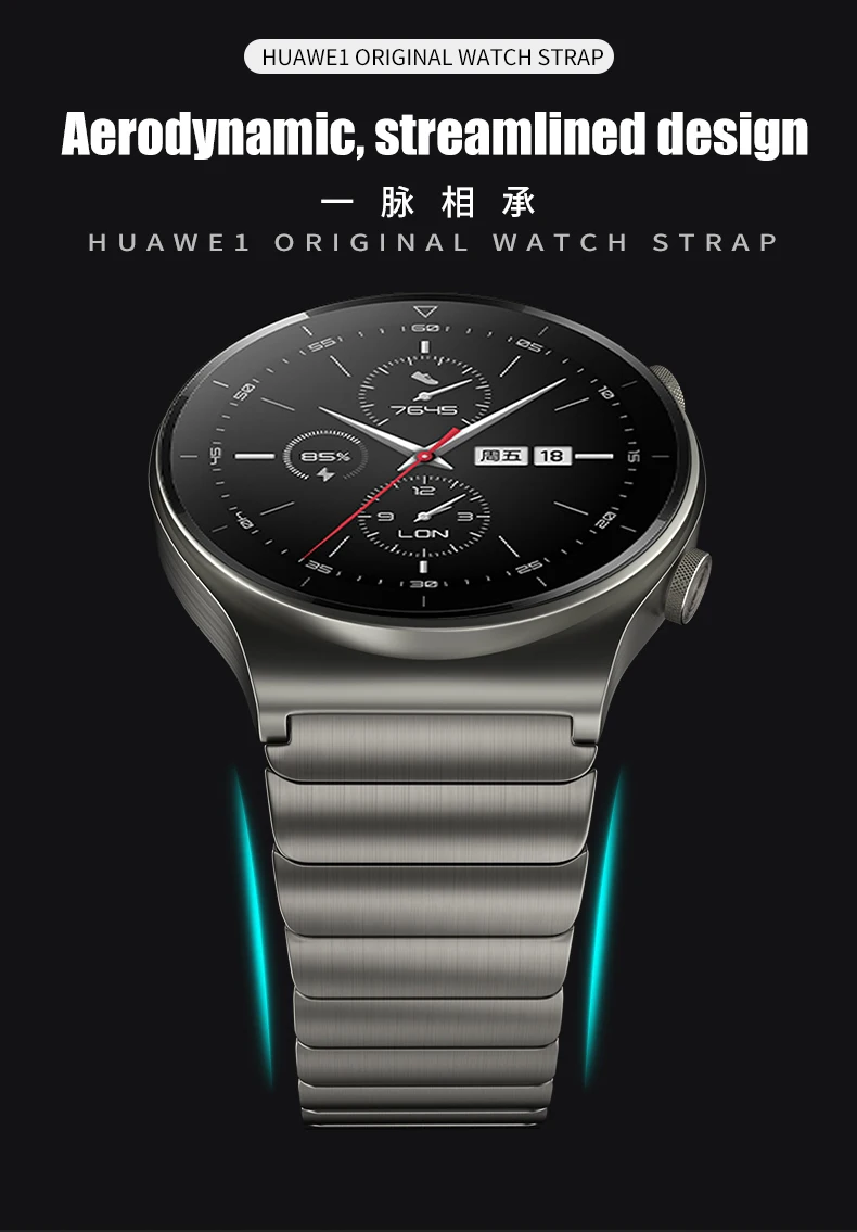 화웨이 워치 GT2 프로용 시계 스트랩, 22mm, 스테인레스 스틸, 코레아 메탈 워치 밴드, GT2 46mm, GT2e, 시계 액세서리