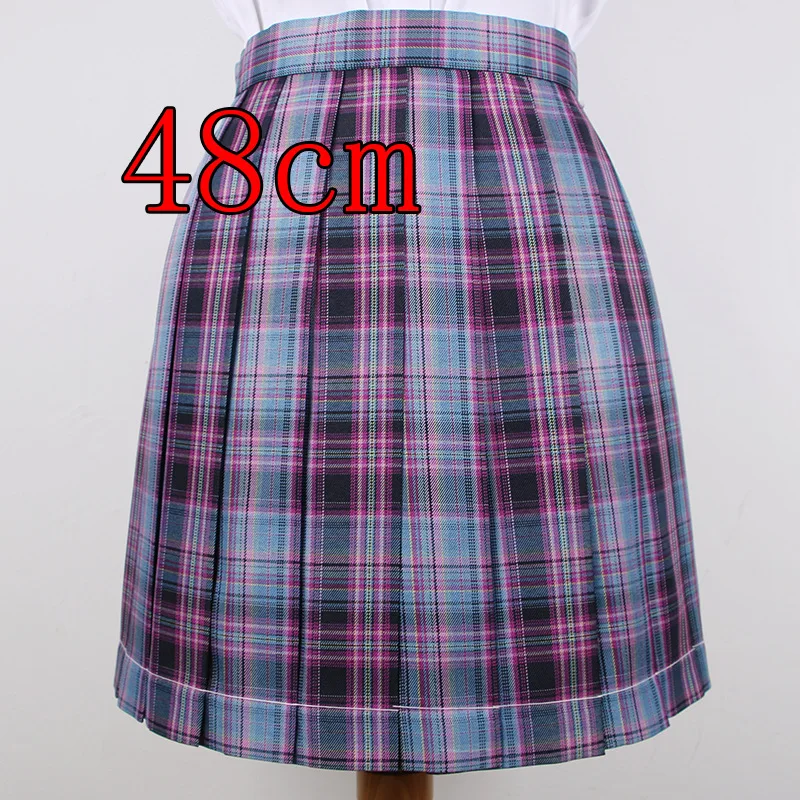 2020 S-XL Hohe Taille A-linie Rock Gestreiften Nähte Sailor Plissee Rock Elastische Taille Süße Mädchen Dance Rock plaid Rock