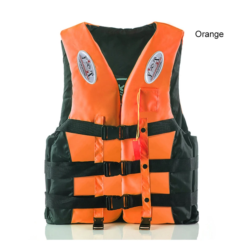 Adult Kids Swimming Life Jacket Adjustable Buoyancy Survival Suit Polyester Children Life Vest With Whistle Drifting Rescue