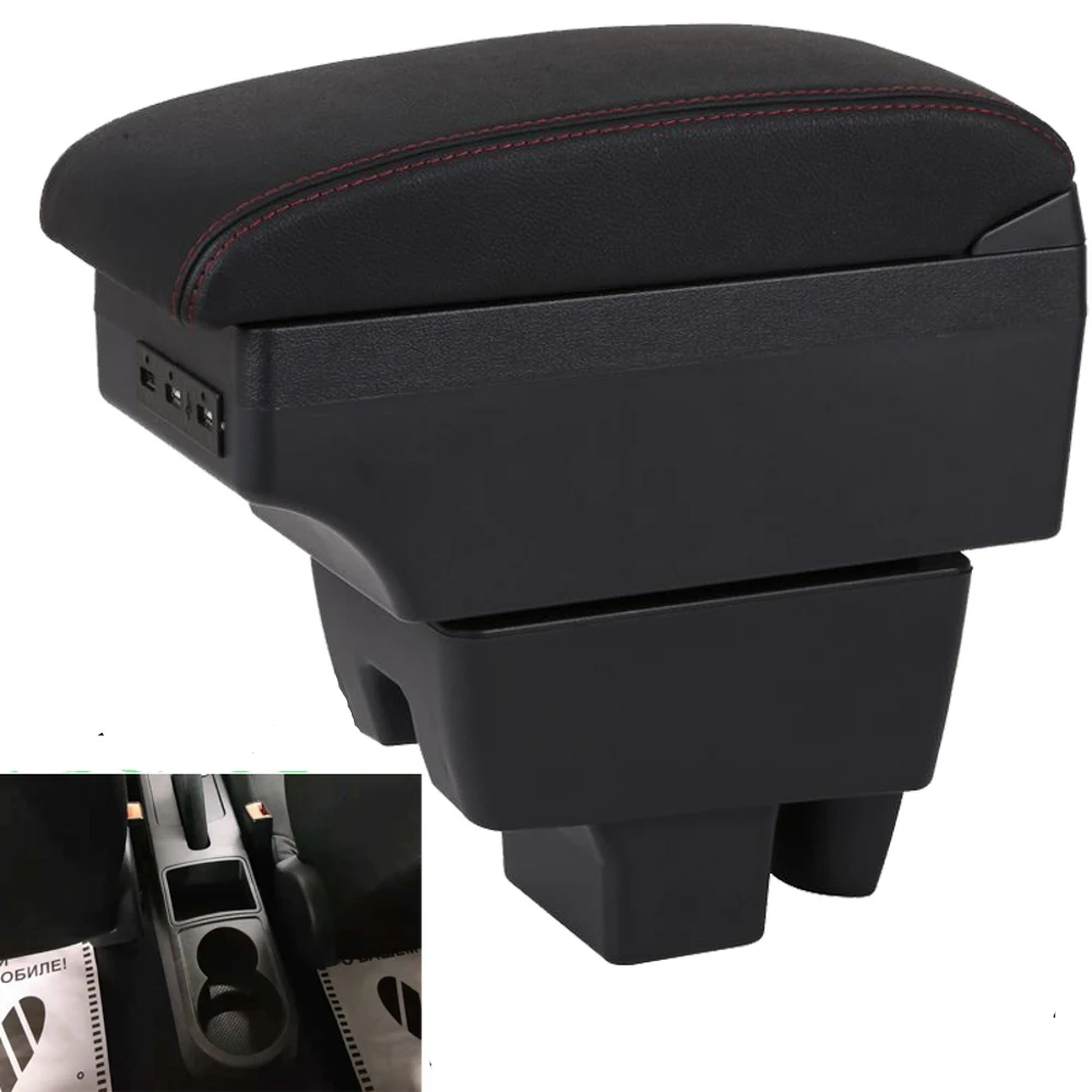 

For Skoda Rapid Armrest Box Car Center Console Storage Space Case Elbow Rest with Cup Holder USB Interface