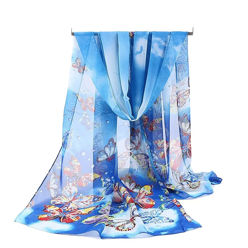 160*50 centimetri Multi-stile Caldo Protezione Solare Regalo di Festa di Vendita Chiffon Sciarpa A Righe Selvaggio di Modo Dello Scialle Protezione