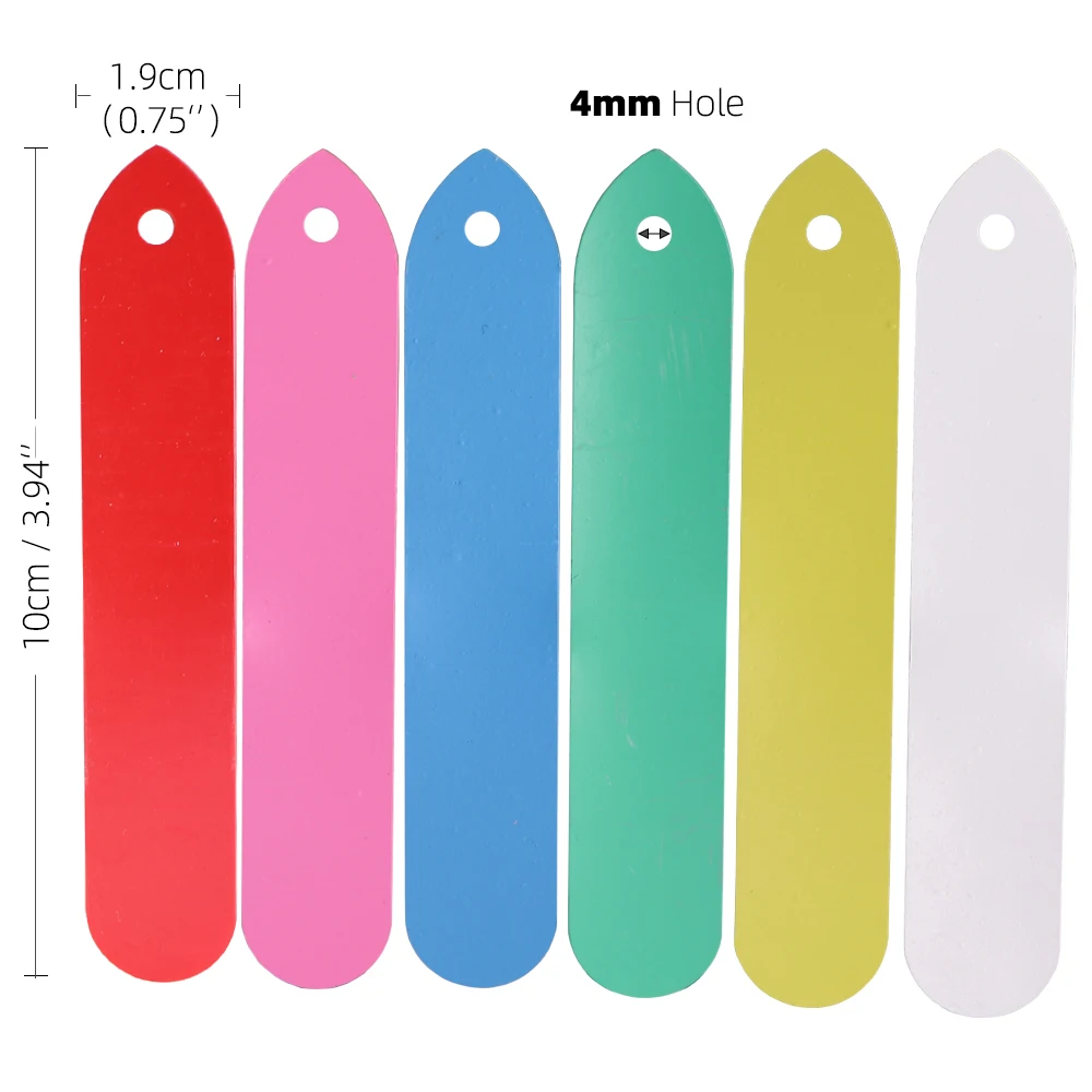 50PCS 1.8x10CM Plant Tags with 4MM Hole Garden Nursery Lables Plastic Pot Markers for Seed Trays Waterproof Reusable Herb Flower view 3
