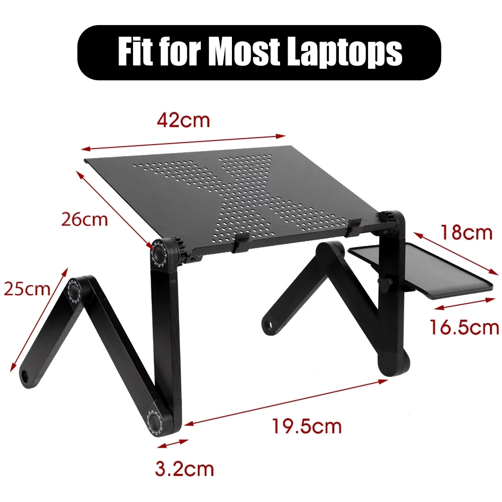 360 Degree Adjustable Computer Table Adjustable Ergonomic Laptop Stand Laptop Desk for Bed Living Room Book Stand