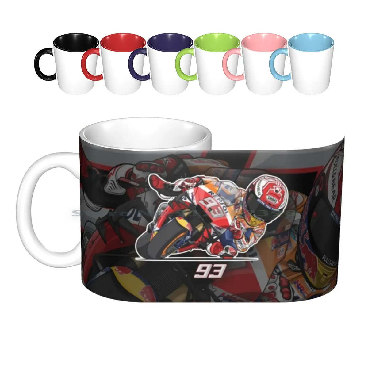 World 2019 Ceramic Mugs Coffee Cups Milk Tea Mug Gp Grand Prix Racing Race Sport Spain Catalan Catalunya Crash Super Save