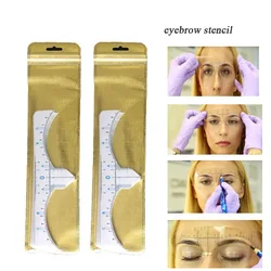 25pcs Permanent Makeup Supply Eyebrow Ruler Sticker Microblading Accessories Disposable Measure Position Tools Eyebrow Stencils