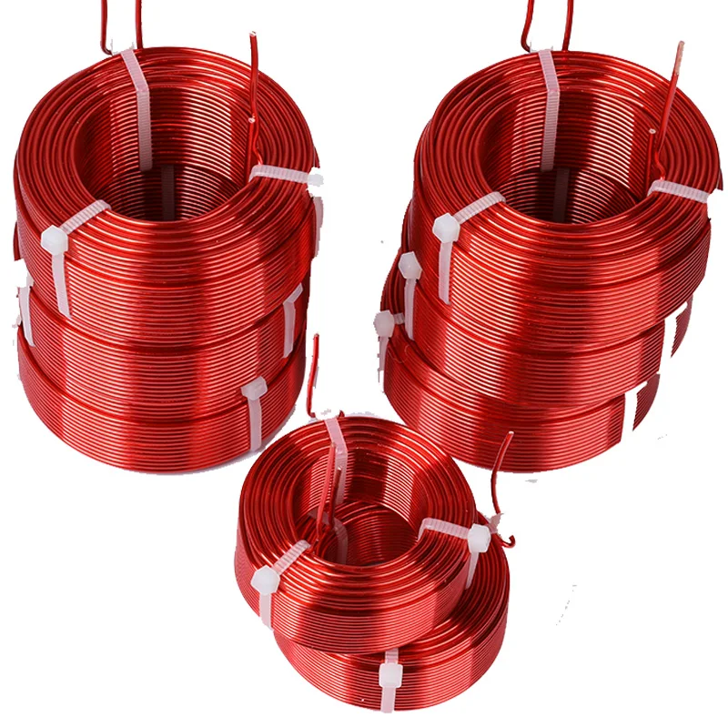 1,0 мм красный разделитель частоты полый индуктор медная катушка высокой чистоты Fever 4N бескислородная медь индивидуальные аудио аксессуары