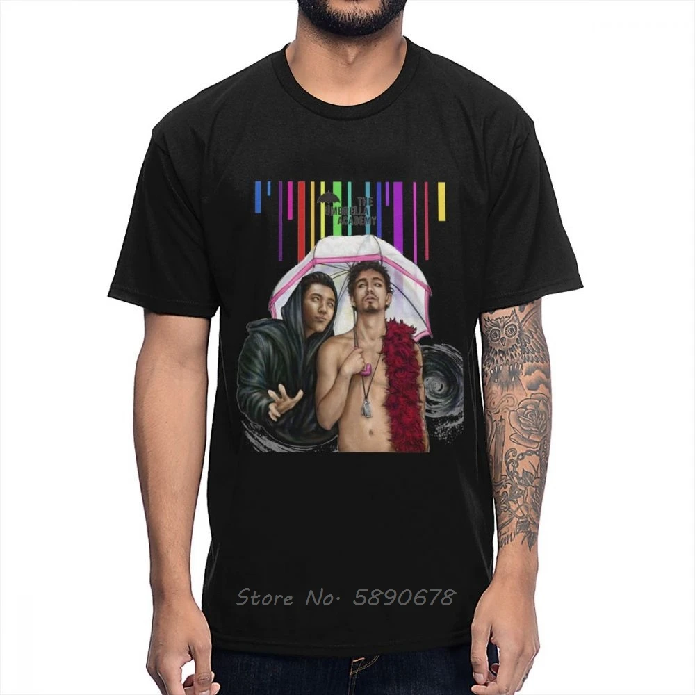 Umbrella Academy T Shirt Klaus Hargreeves And Ben Fashion Design T-shirt Custom Man Camiseta Tees