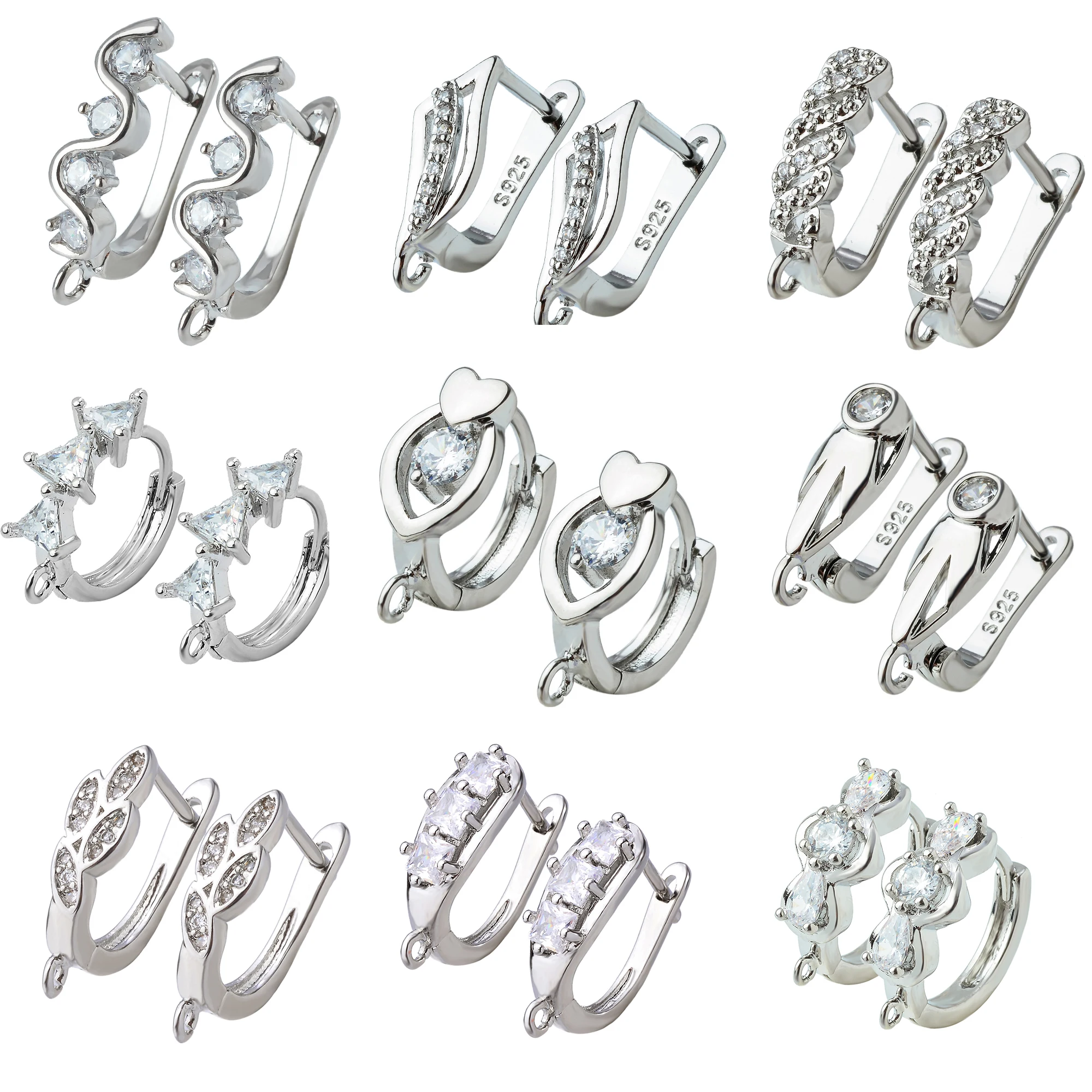 DIY Basic Hoop Earring Findings Supplies Fastener Leverback 4 Color Earrings Hook Material For Fashion Dangle Earring Making