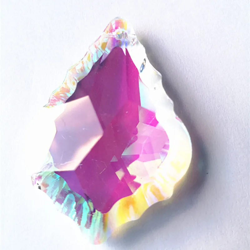 (Free Ring) 63mm K9 Crystal  Maple Leaf Champane/ AB/ Clear Color Chandelier Pendant/ Crystal Lighting Part Wedding Decoration