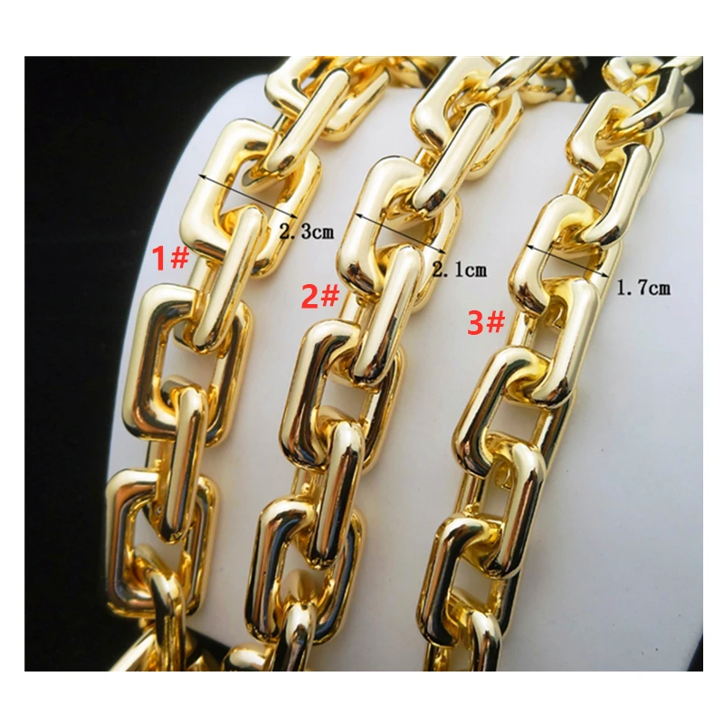 Zinc alloy metal bag chain replacement  cloud bag handle circle bracelet single shoulder strap more width gold high quality