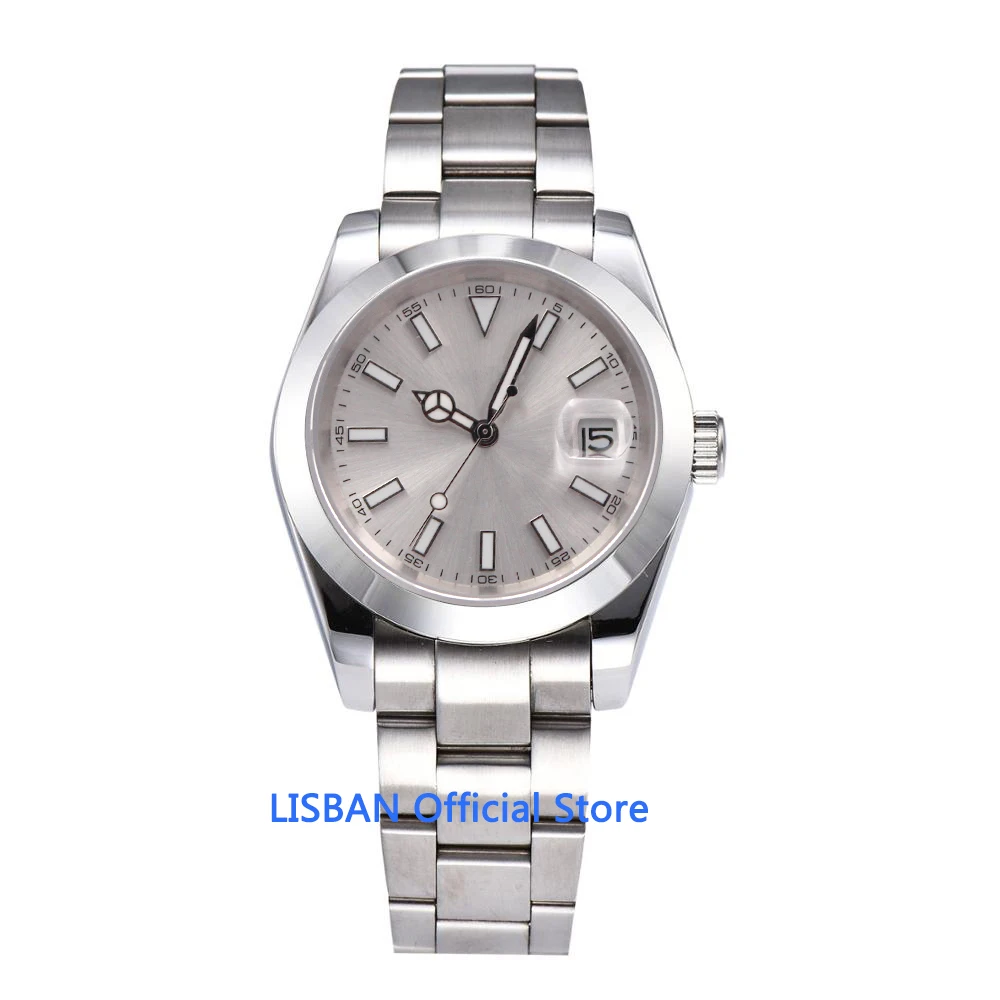 

40mm Automatic Mechanical Watch Men Miyota 8215 Movement Sterile Dial Luminous Waterproof Sapphire Glass Clock Men's Watch