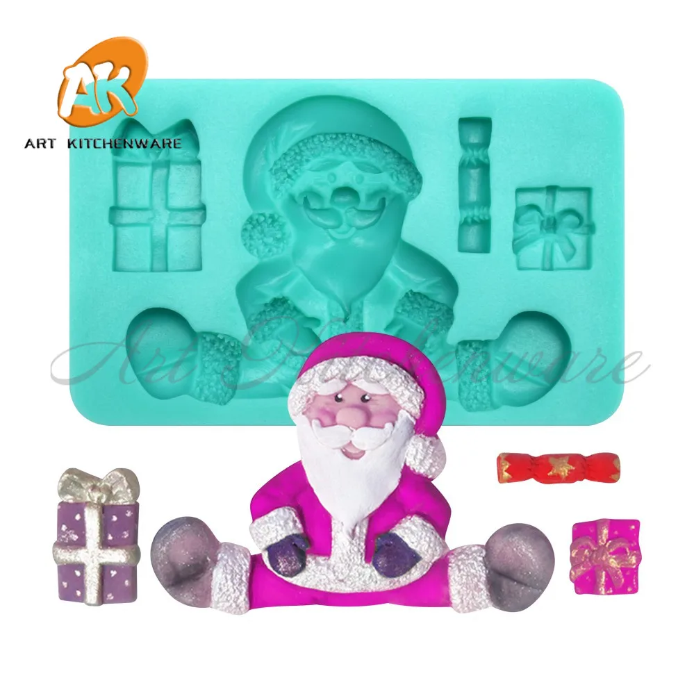 Santa Claus Silicone Mold  Cake Decorating Fondant Mold Chocolate Mold Silicone Cake Decorating Supplies