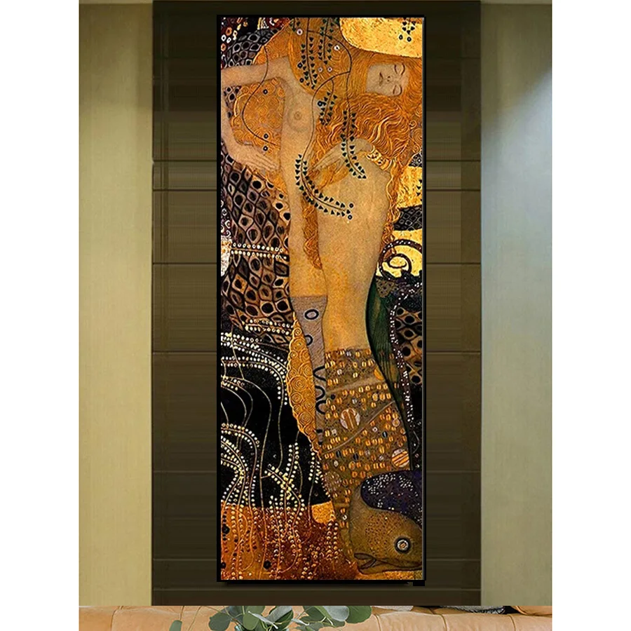 Classic Artist Gustav Klimt kiss Abstract 5D diamond Painting mosaic Modern poster diamond embroidery Cross stitch Home Decor QQ