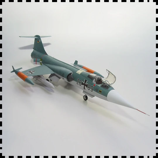 1:33 스케일 미국 F-104G Starfighter DIY 공예 종이 모델 키트 퍼즐 수제 장난감 DIY