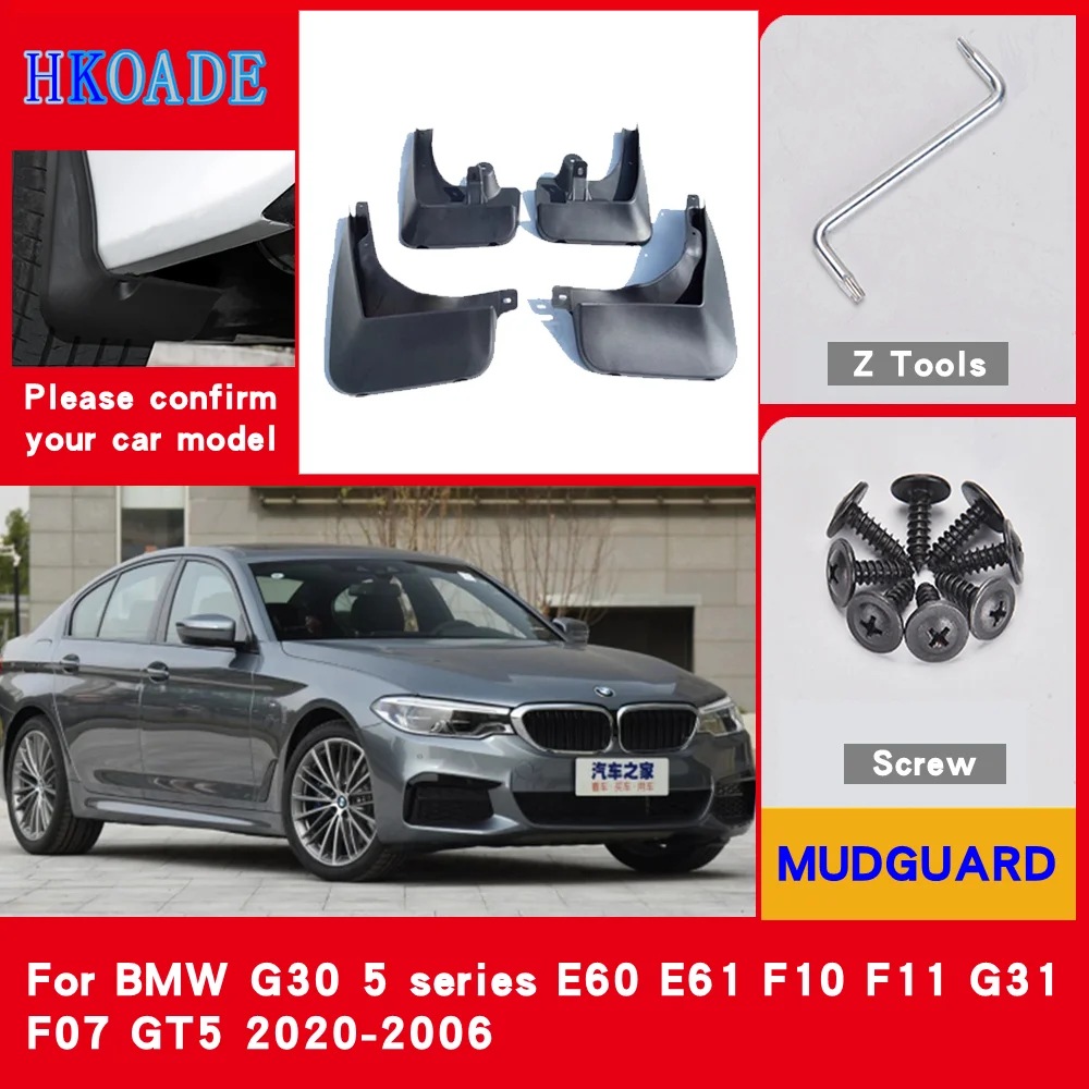 

Car Fender Mud Flaps For BMW G30 5 series E60 E61 F10 F11 G31 F07 GT5 2020-2006 Mudguards Splash Guards Fender Mudflaps