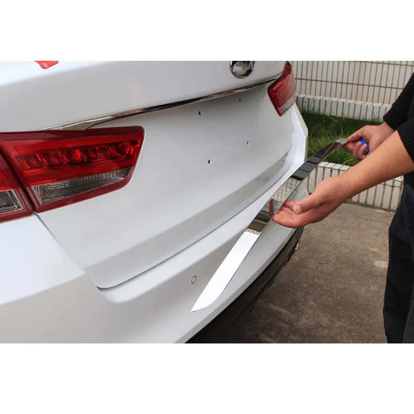 Fit For KIA K5 2016 2017 2018 2019 Car Rear Trunk Door Down Decoration Decal Sticker Car Styling Trim Bezel Stainless Steel