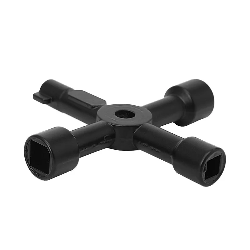 Destornillador de mano portátil 4 en 1, combinación de enchufe, color negro