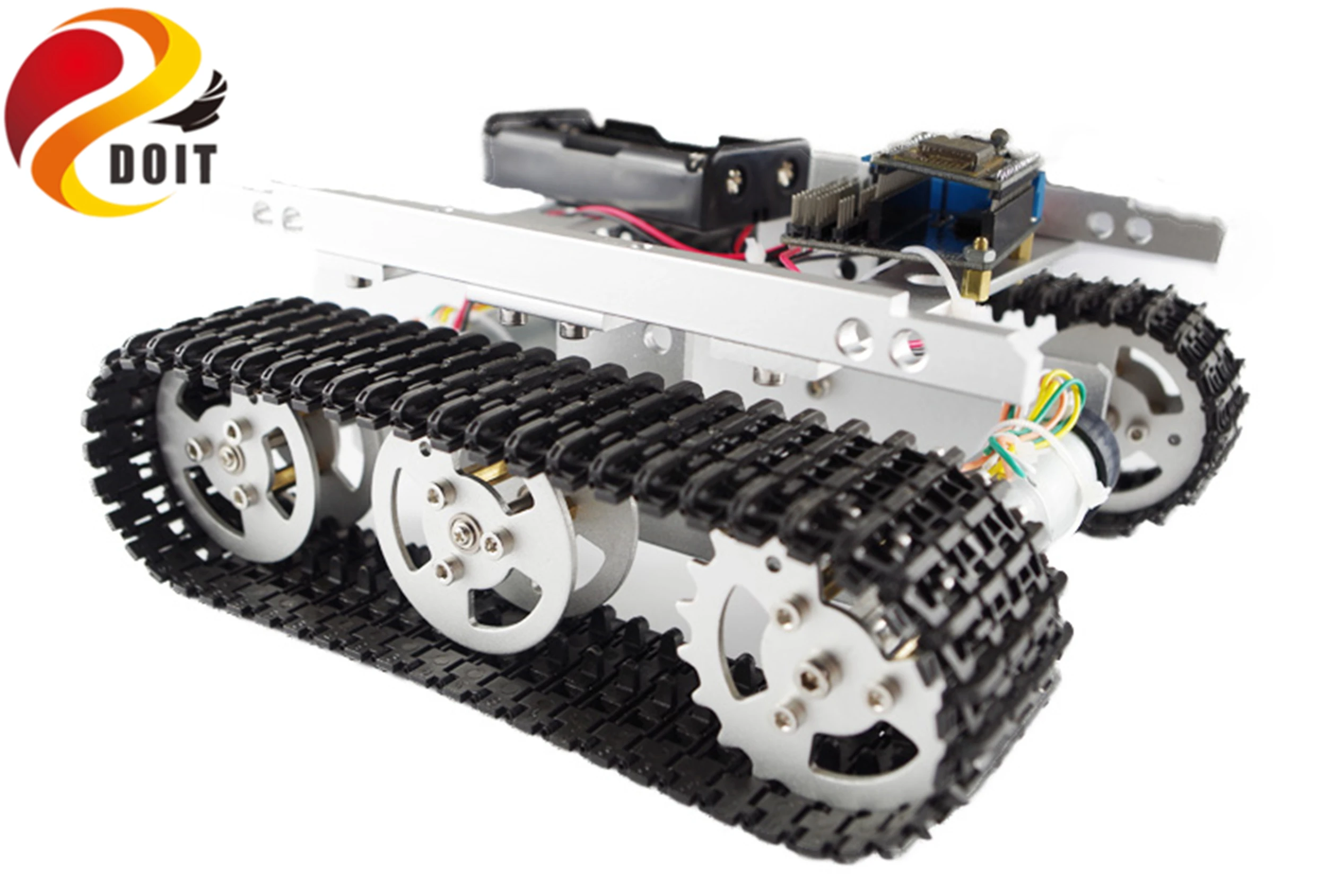 Szdoit Nodemcu Wifi Controle T100 Metalen Smart Rupsbanden Tank Chassis Kit Met Hoge Koppel Motoren Rc Robot Chassis Diy Voor arduino