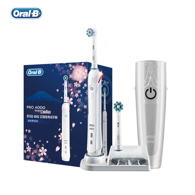 

Oral B 3D Sonic Electric Toothbrush PRO 4000 For Adult Rechargeable Waterproof Effective & Easy Cleaning Teeth Whitening