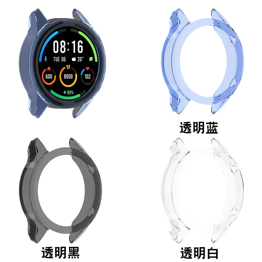 BEHUA For Xiaomi Mi Watch Color Sport Case Silicone Shockproof Protective Cover Cases Soft TPU Protector Shell Frame Accessories