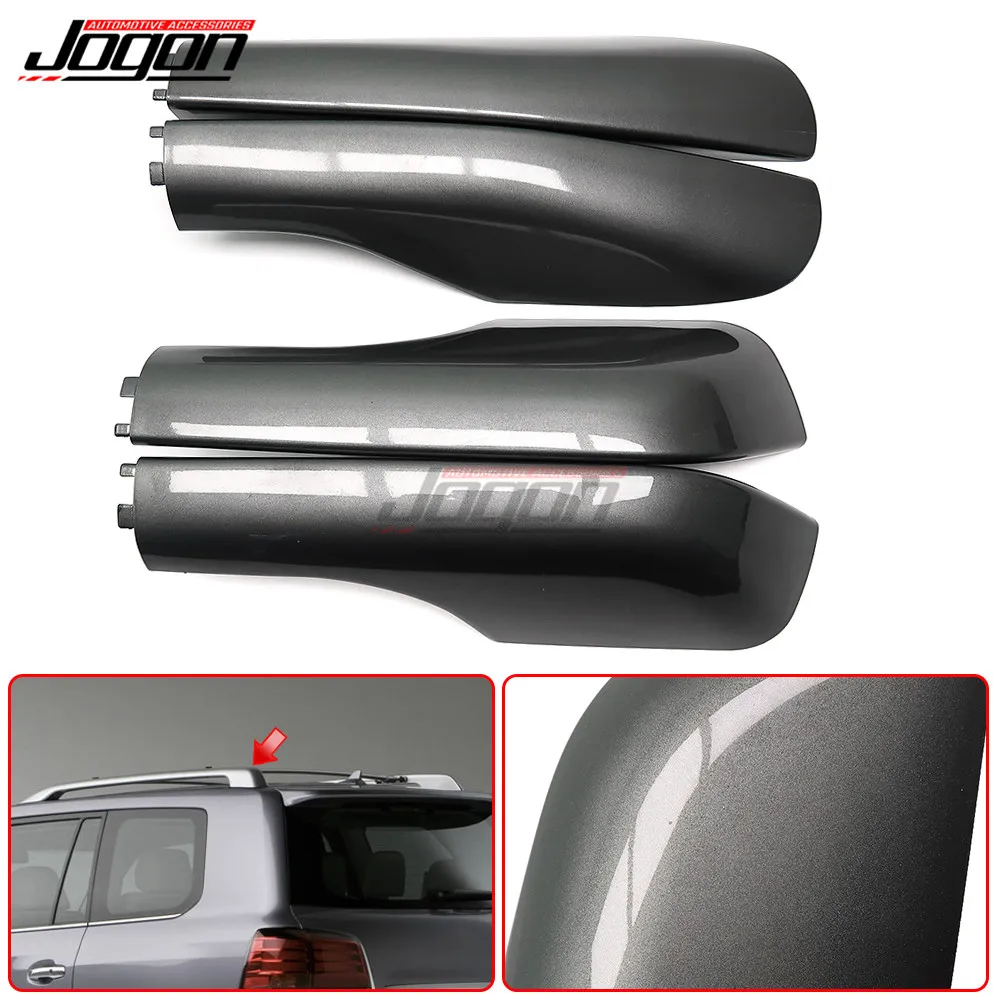 For Lexus LX570 2008-2015 Replace Roof Rails Rack End Cap Protection Cover Trim 4pcs Car Accessories