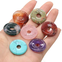 Natural Stone Beads Big Hole Beads Rose Quartzs Amethysts Loose Beads for MaKing DIY Jewelry Necklace Gift Size 25x25mm
