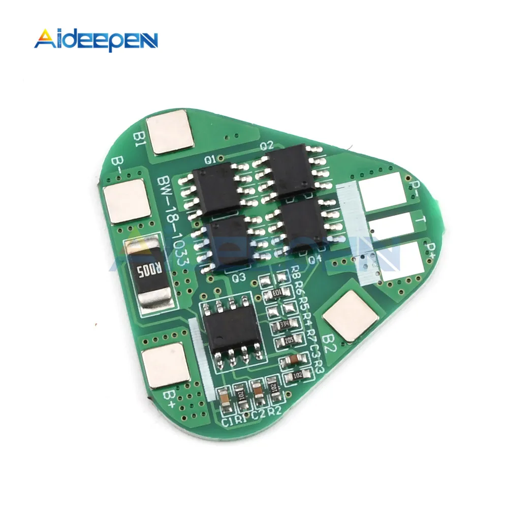 3S 4A Li-ion Li-Po Cylindrical Prismatic Lithium Polymer Battery 3 Cell PCB Module Board Short Circuit Overcharge Protection BMS